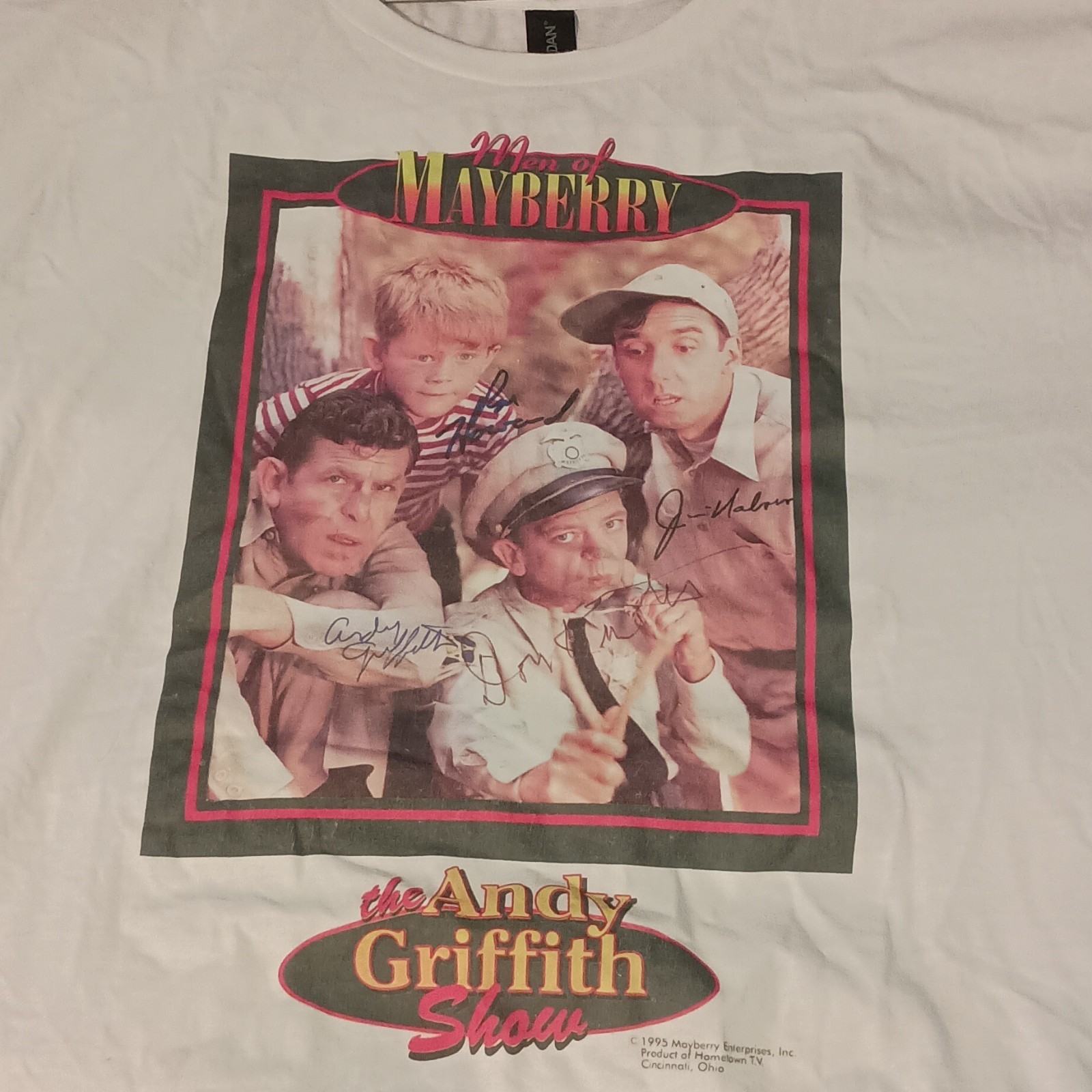 Gildan Softstyle Andy Griffith Show Mayberry Graphic Tee White XL Crew Neck gallery
