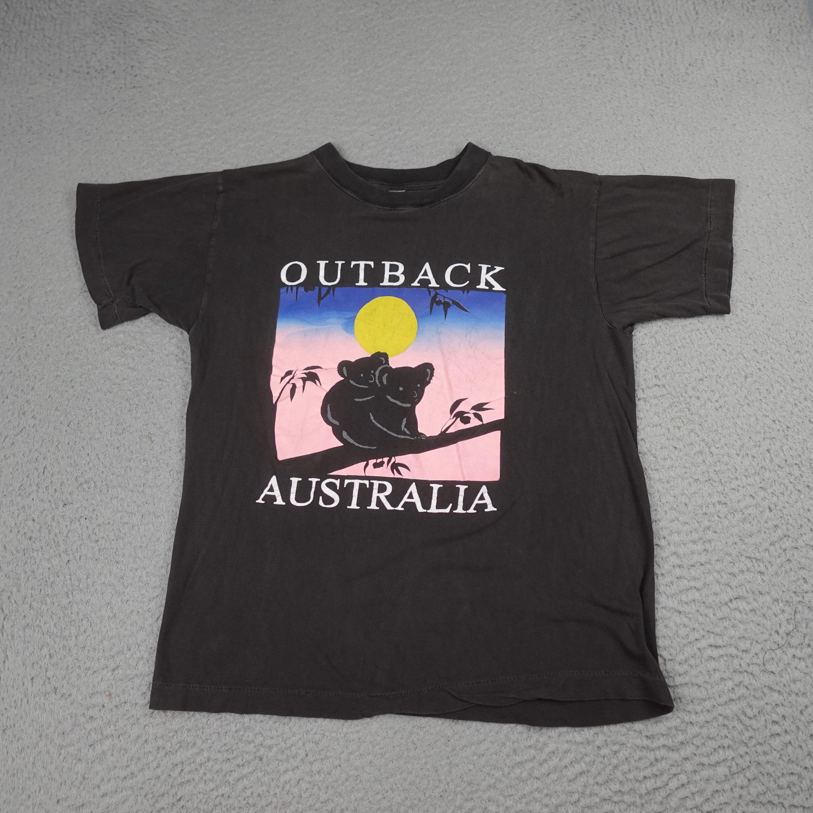 Vintage Outback Australia Shirt Mens Medium Black Koala Sunset Graphic Retro gallery