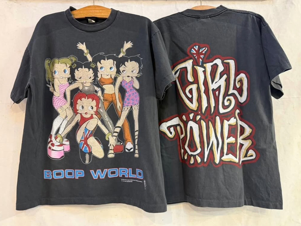 Vintage 1998 Betty Boop World Spice Girls Parody 90s Cartoon XL T-Shirt REPRINT gallery