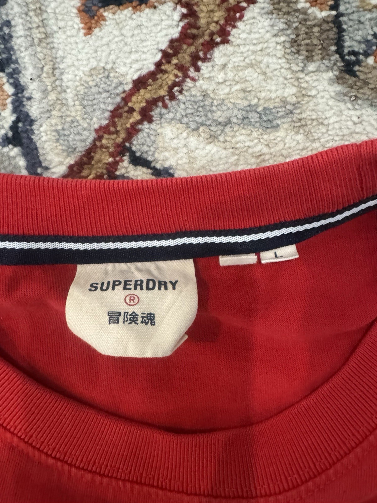 Superdry Vintage T-Shirt Men's Large Burgundy Red Short Sleeve Casual Tee gallery