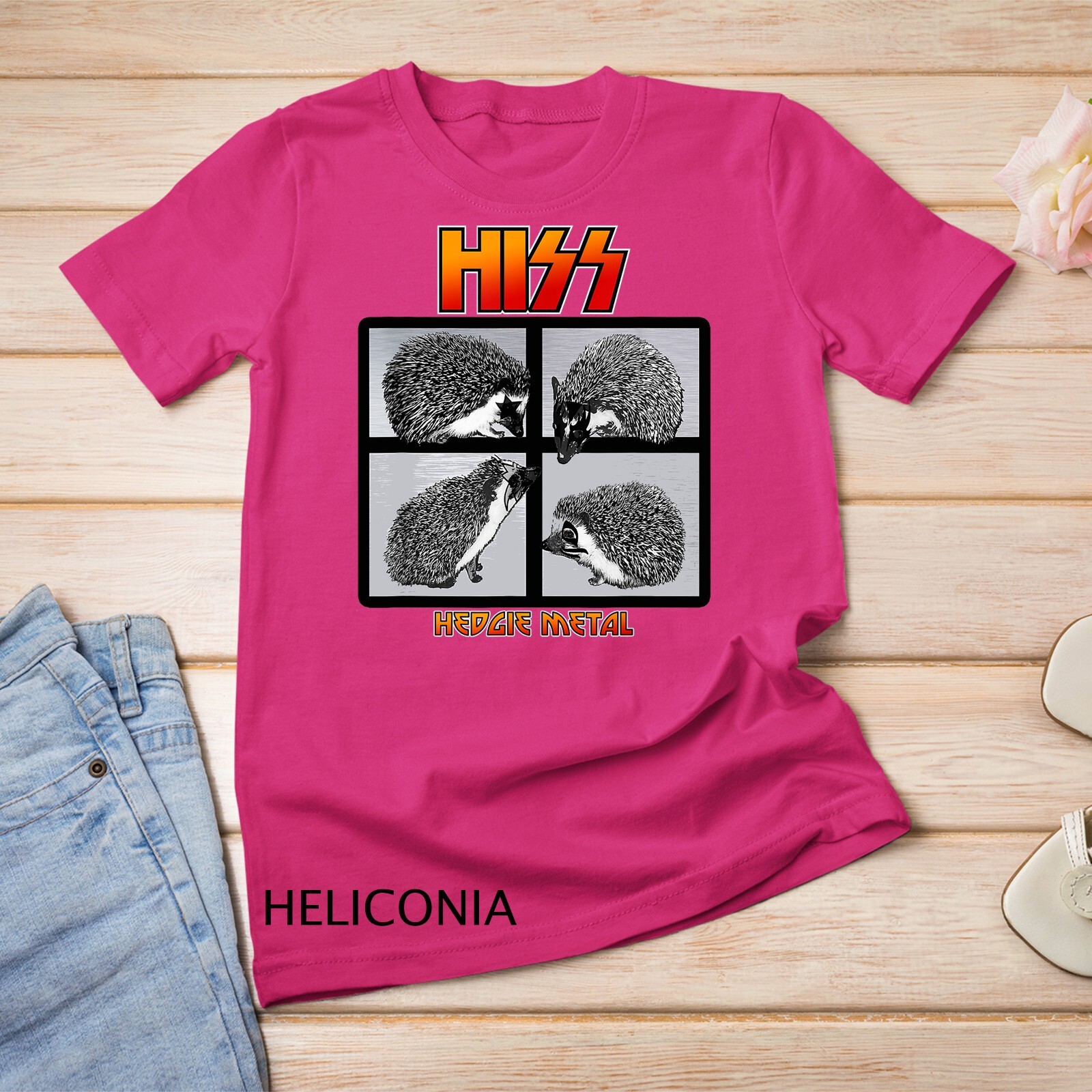 HISS - Hedgie Metal A Hedgehog Hard Rock Band Graphic Unisex T-shirt gallery