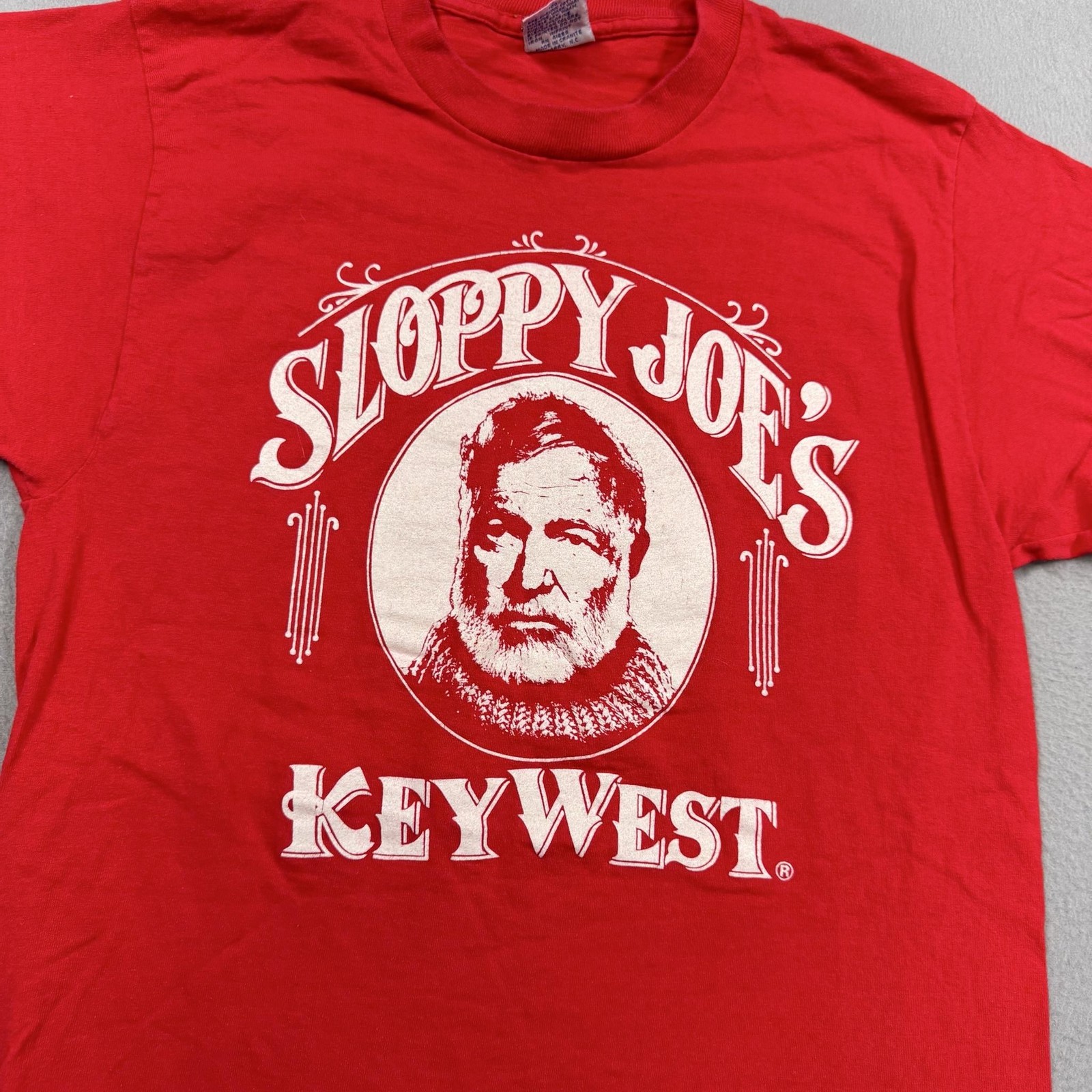 Sloppy Joe's Key West Shirt Mens Large Red Cal Cru Souvenir Graphic T-Shirt Tee gallery