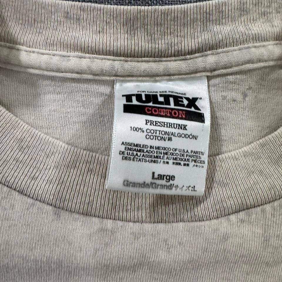 Vintage 90s Discovery Channel T-shirt All Over Print TV Promo Tan Mens Large gallery