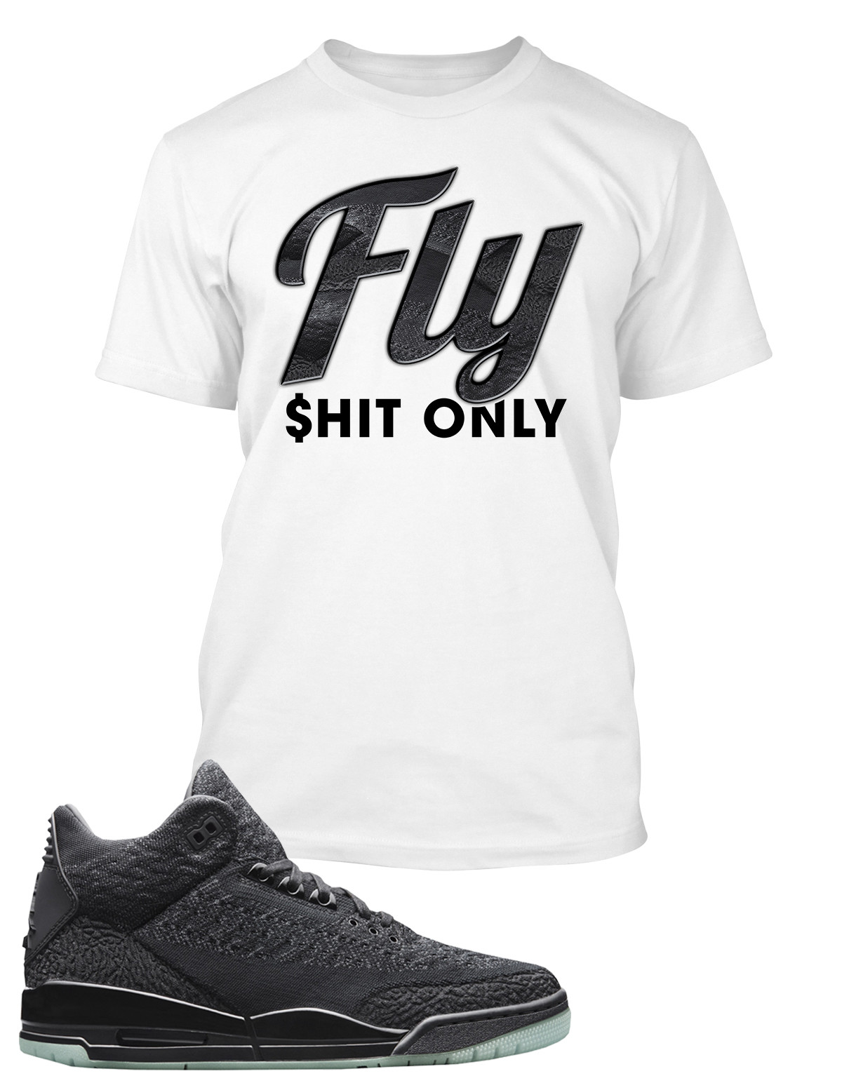 23 Sneaker Graphic Tee Shirt to Match Air J3 Flyknit Shoe Big Tall Small gallery