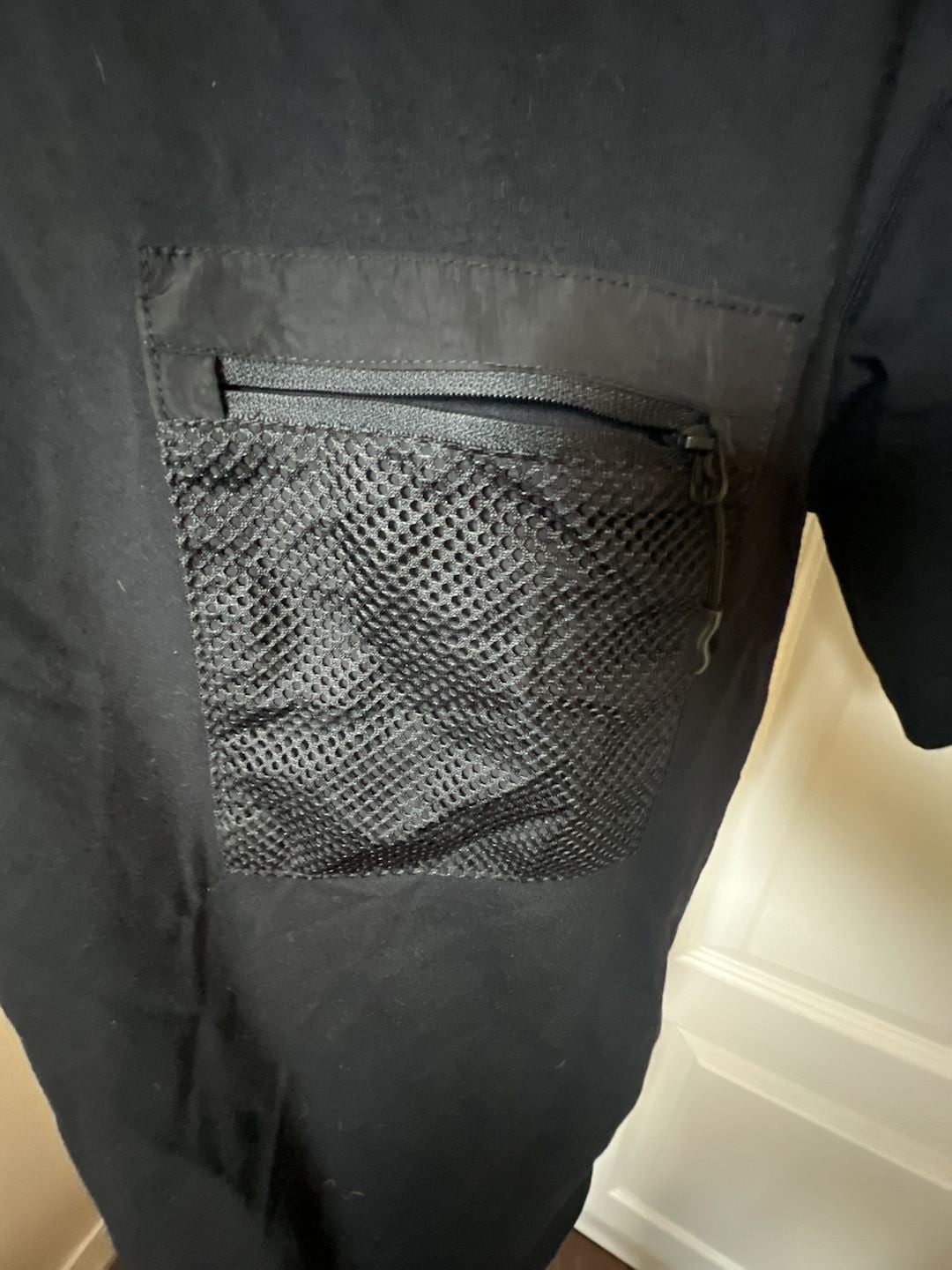 H&M Sport Black T-Shirt with Mesh Zipper Utility Pocket gallery