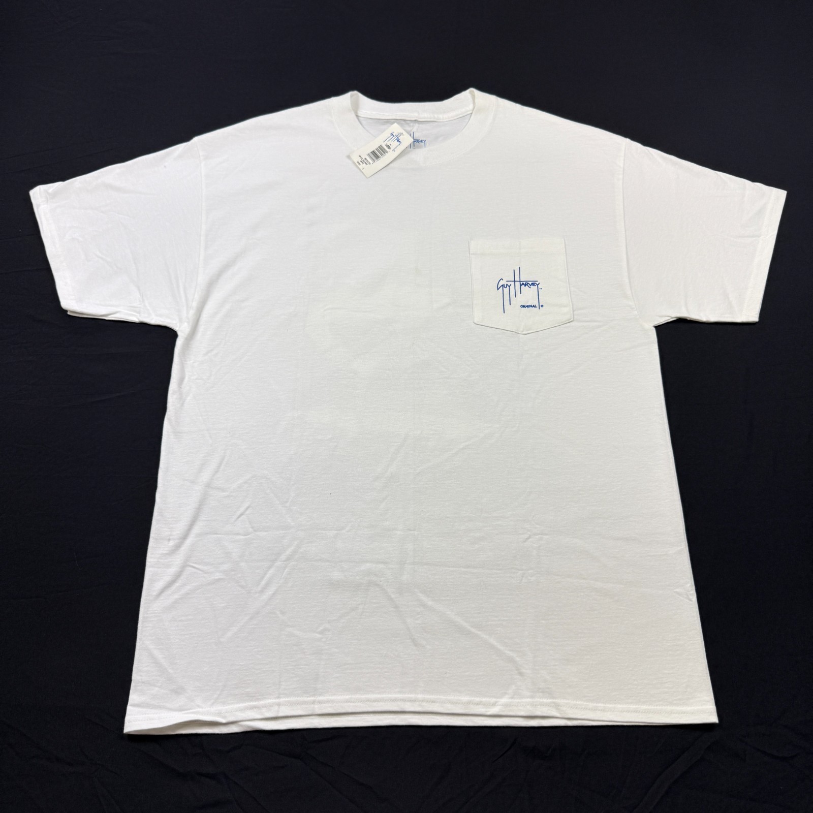 NWT Guy Harvey Spice Islands Billfish Tourney Pocket Tee Shirt Size L White gallery