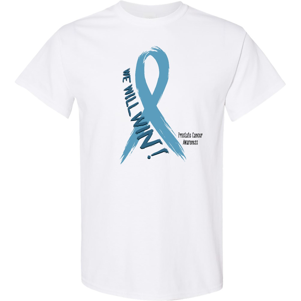 Inktastic We Will Win Against Prostate Cancer Ribbon T-Shirt Awareness Hope Walk gallery