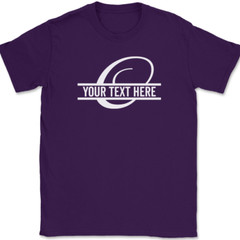 Letter O Monogram Your Text Here Custom T-Shirt Personalize Family Tee