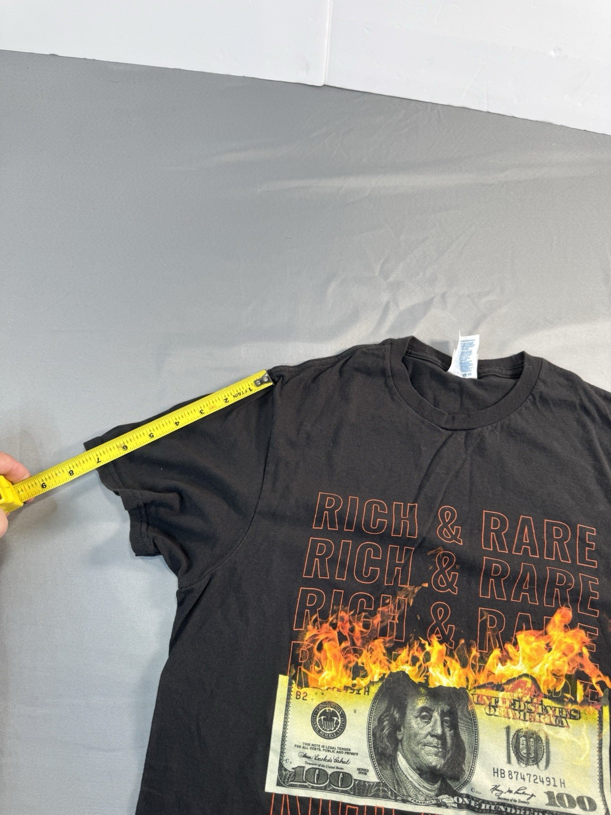 Delta Soft Rich & Rare T Shirt Black Mens Size Medium Graphic Print Money gallery