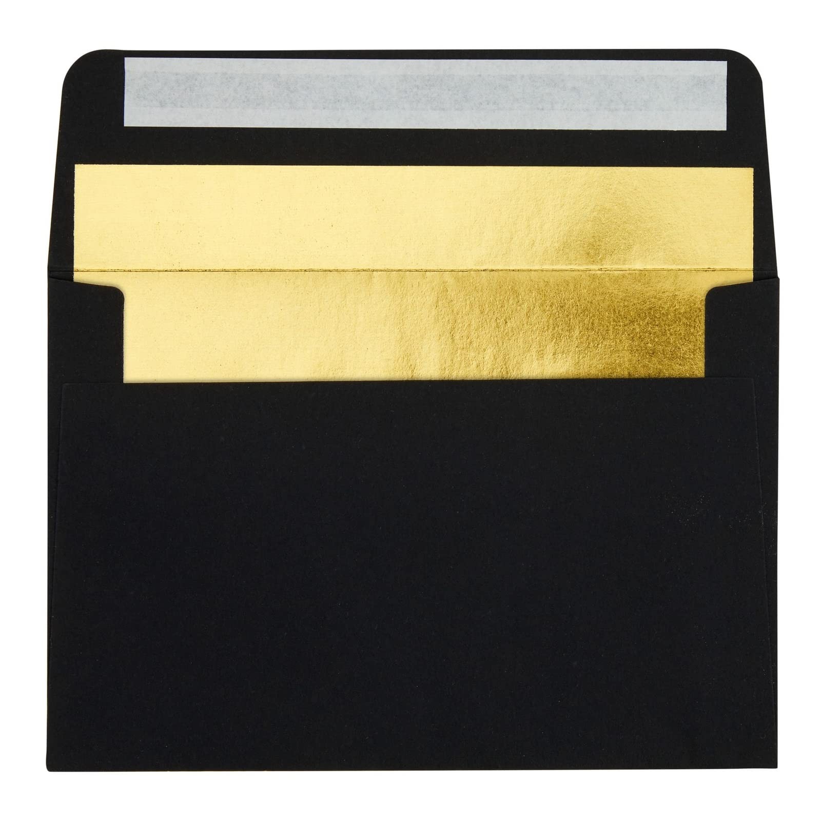 A6 Black Envelopes with Gold Foil – 4.25 x 6.25 In, 50-Pack – Size: A4,