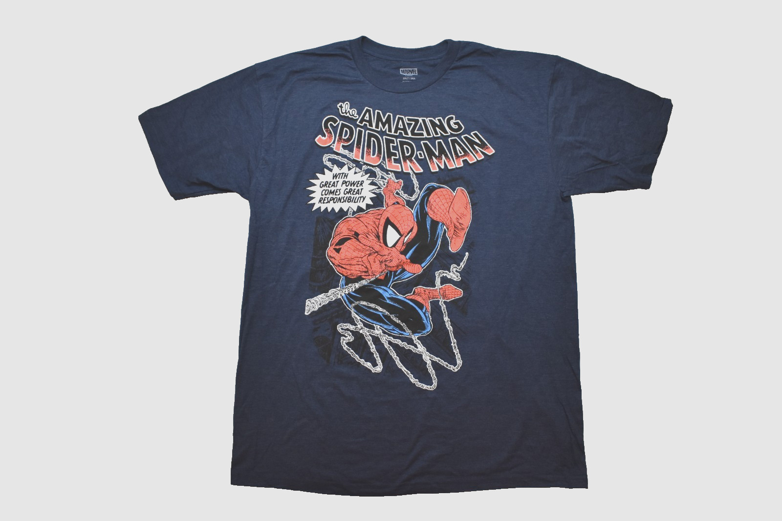 Marvel Mens Big & Tall The Amazing Spider-Man Navy Heather Shirt New LT-4XLT gallery