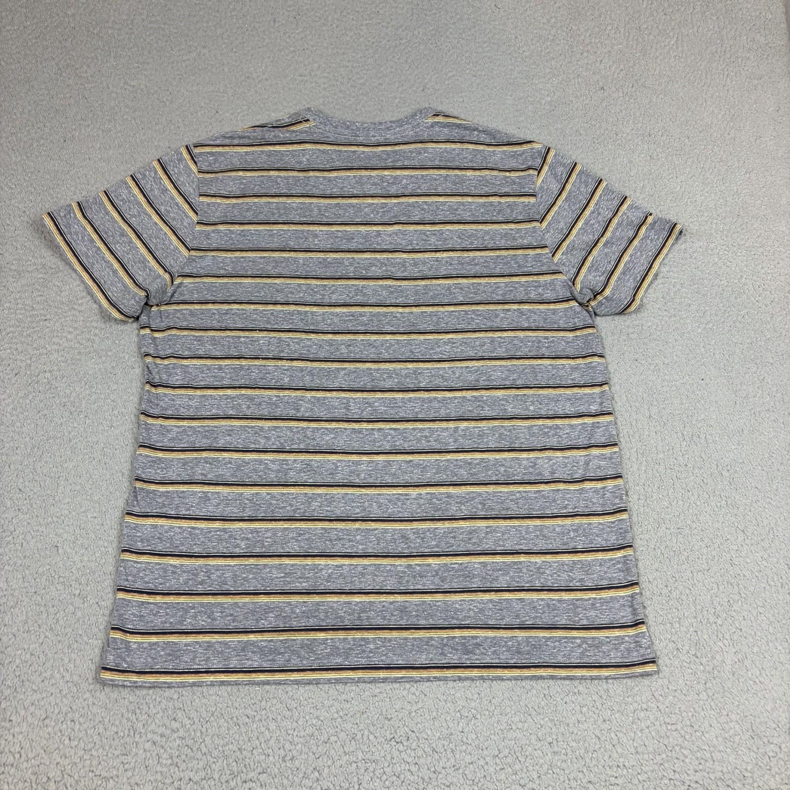 Marine Layer T Shirt Mens M / L Gray Black Striped Cotton Blend Casual Tee gallery