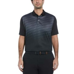 Ben Hogan Performance Men’s Black Geo Print Short Sleeve Golf Polo T-Shirts: M