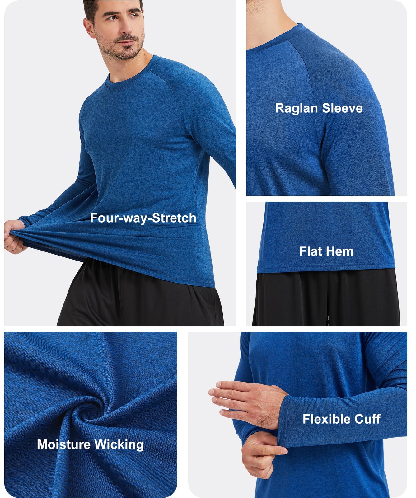 7 Pack Long Sleeve Shirts for Men UPF 50+ UV Sun Protection Quick Dry Moistur... gallery