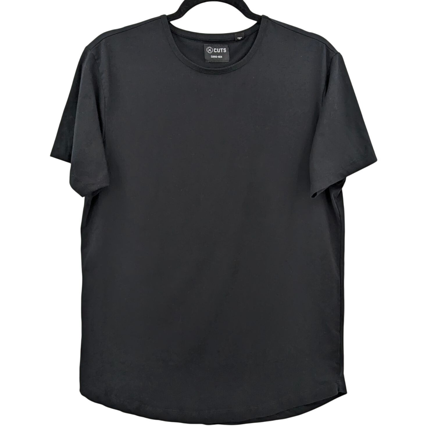 Cuts Black Hem T Shirt Minimalist Streetwear Athleisure Basic Essential Large gallery
