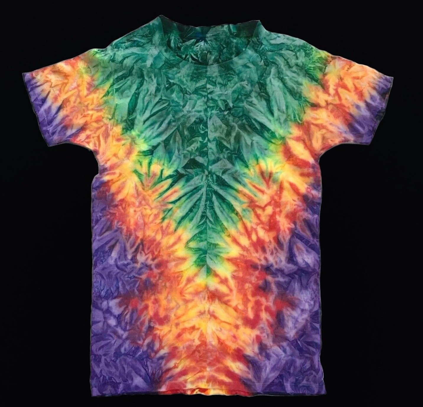 *New* 2XL - Sm Handmade Tie Dye, Spear Emerald, Crew or V-Neck, 30 Yrs Exp! gallery