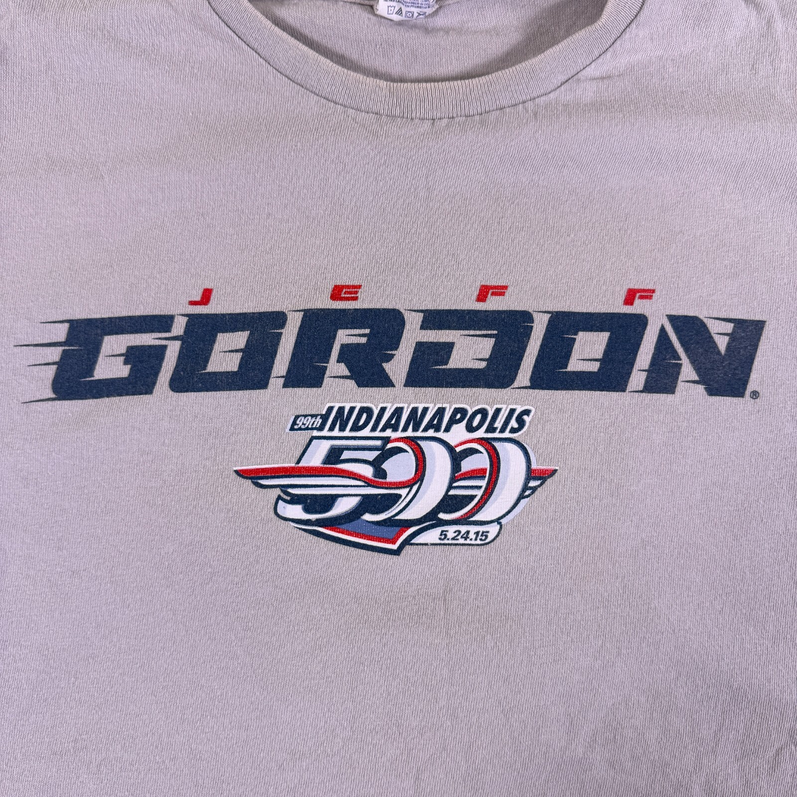 Delta Pro Weight Mens White Jeff Gordon 99th Indianapolis 500 T-Shirt Size Large gallery