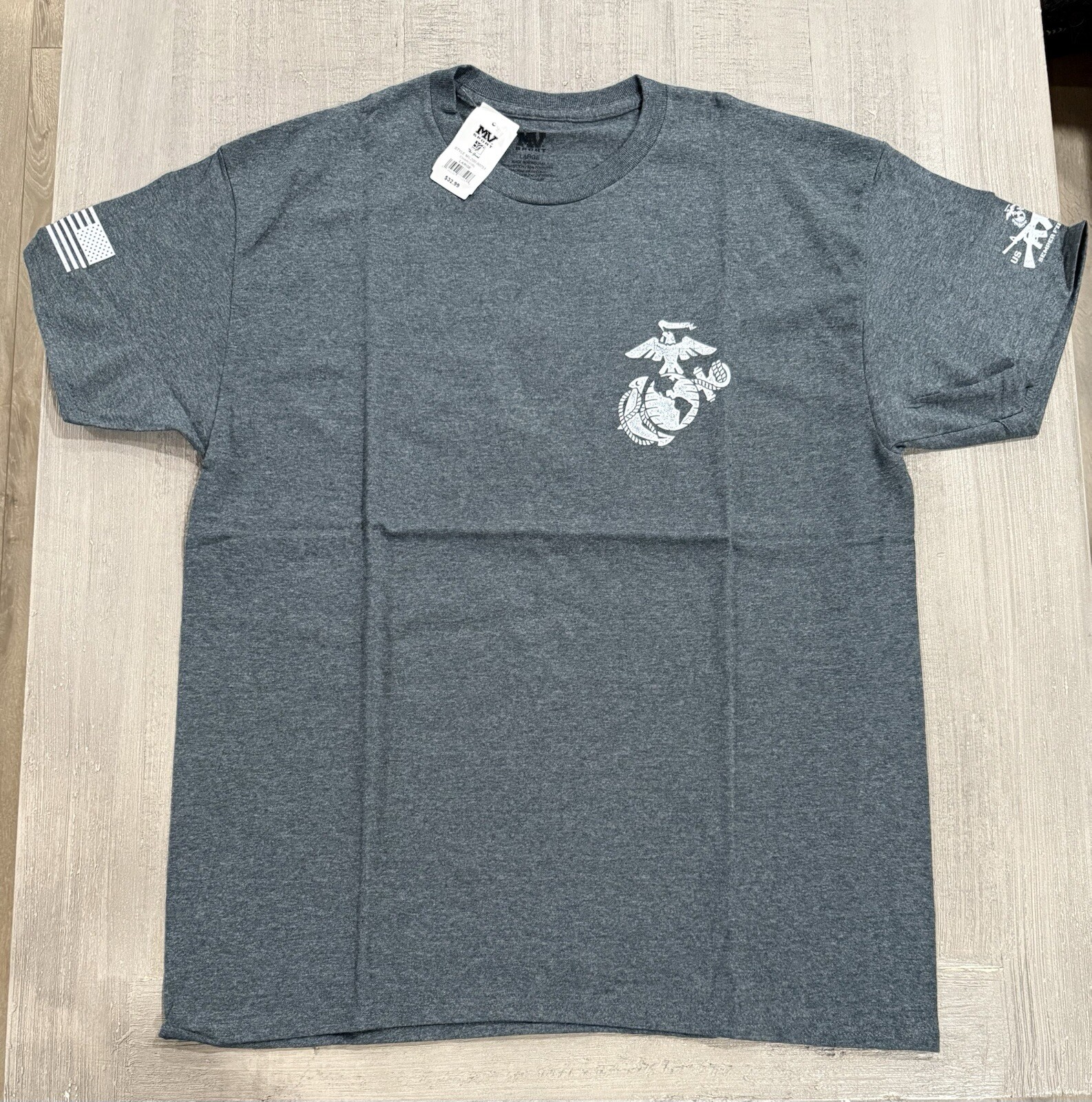 UNITED STATES MARINE CORPS - USMC RAISING FLAG IWO JIMA T-Shirt - CHARCOAL - M gallery
