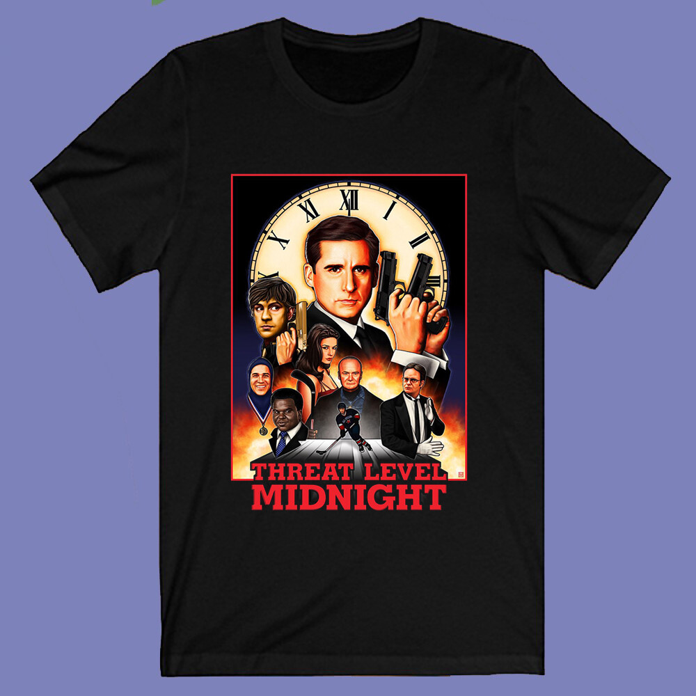 The Office Threat Level Midnight TV Series Men’s Black T-shirt Size S-3XL