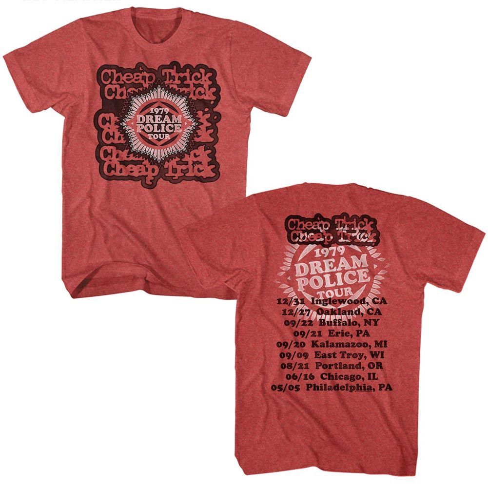 Cheap Trick – Dream Police Tour – Short Sleeve – Heather – Adult – T-Shirt