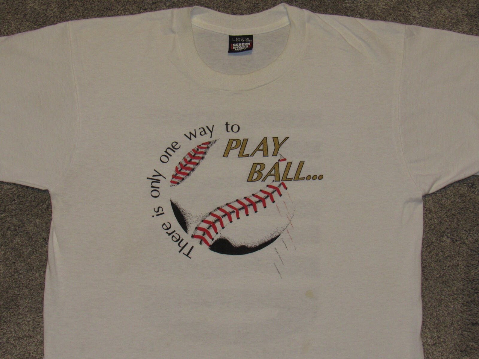 Vtg 1993 PHOENIX Baseball T-SHIRT Mens L Play Ball Hard Arizona 90s Funny Sports gallery