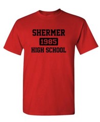 SHERMER HIGH SCHOOL – funny breakfast joke – Cotton Unisex T-Shirt