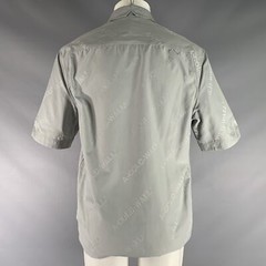 A-COLD-WALL Size M Grey Monogram Polyamide Pop-Over Short Sleeve Shirt