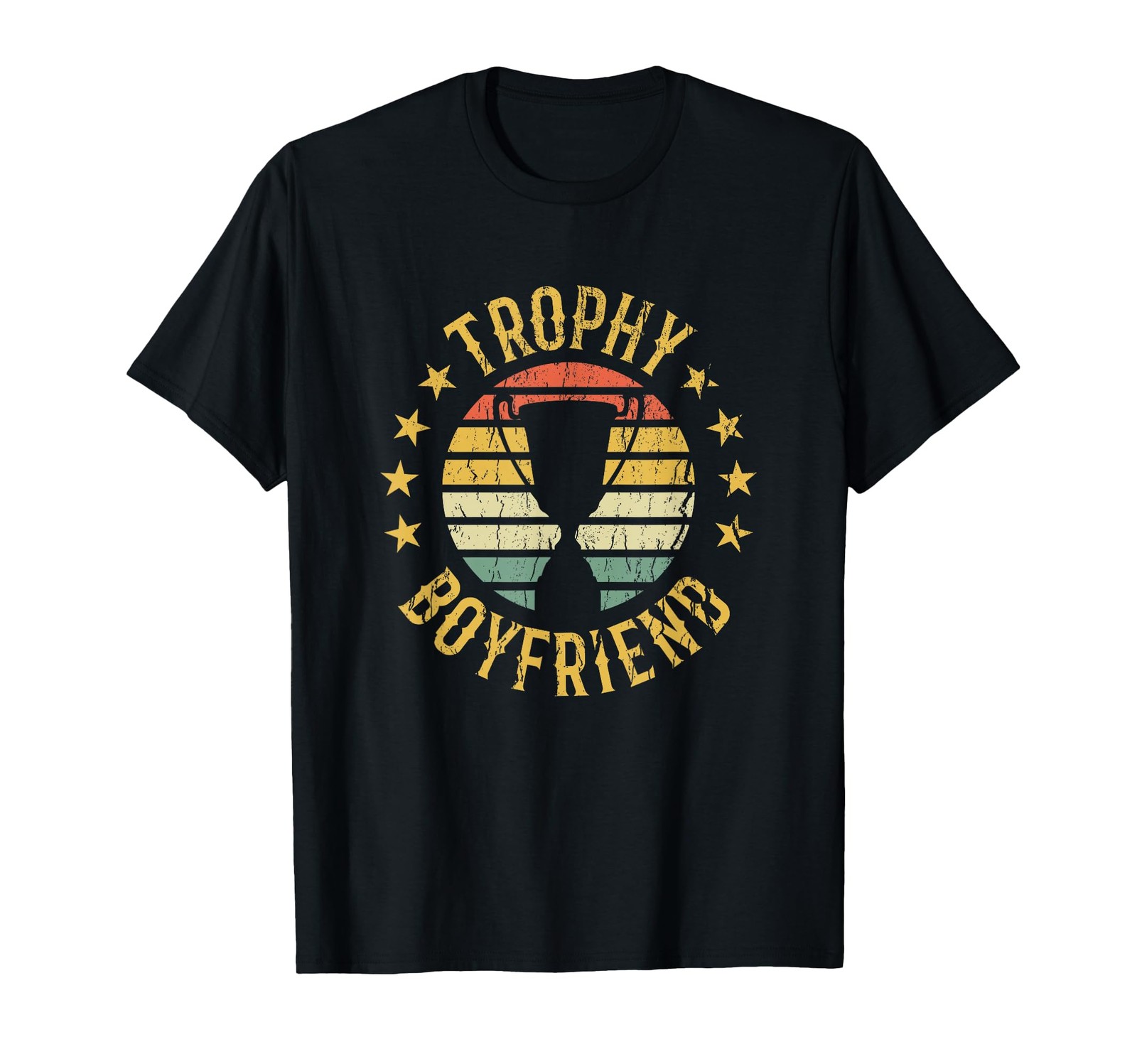 Trophy Boyfriend Retro Clothes Gift for Girlfriend Valentine T-Shirt, Black, ... gallery