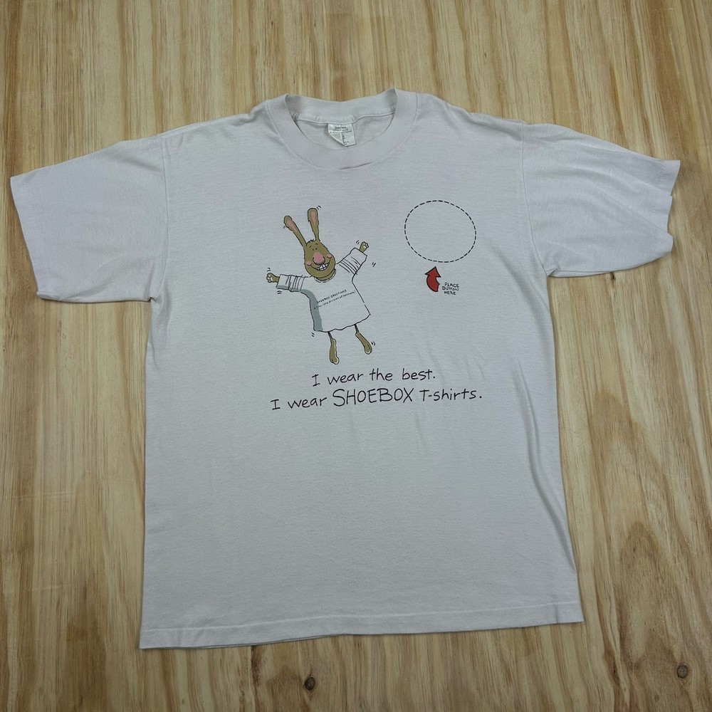 Vintage Hallmark Shoebox Greetings Bunny Single Stitch T Shirt Made in USA L