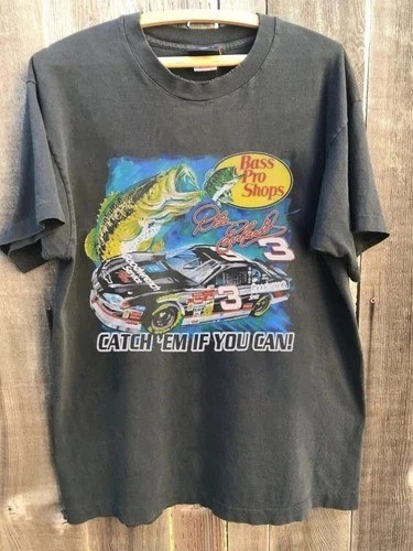 VTG Dale Earnhardt SR Nascar Bass Pro Shops Reprint Charcoal Shirt S to 5XL gallery