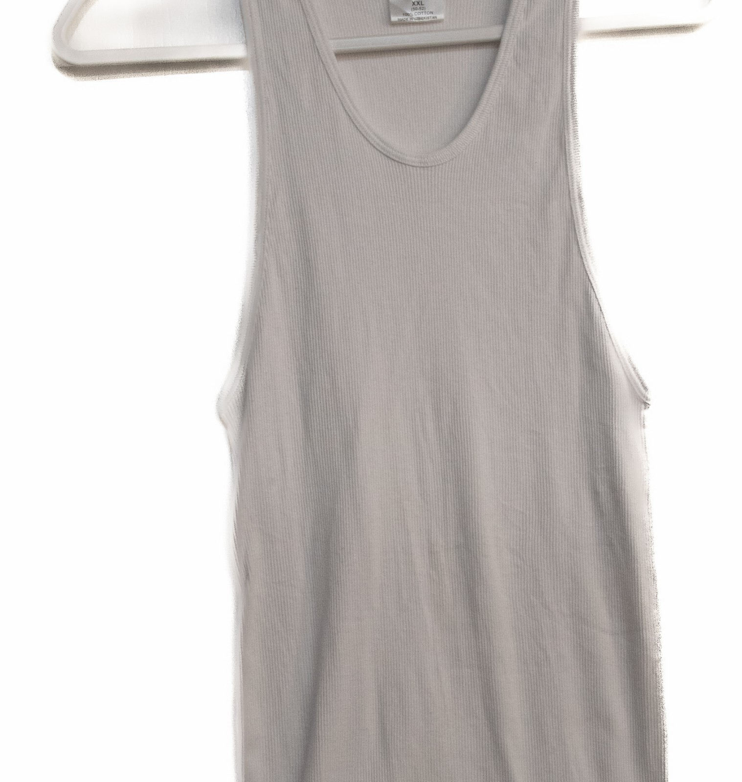 Credos For Mens White Basic Tank Top Solid Round Neck Sleeveless Pure Cotton 2XL gallery