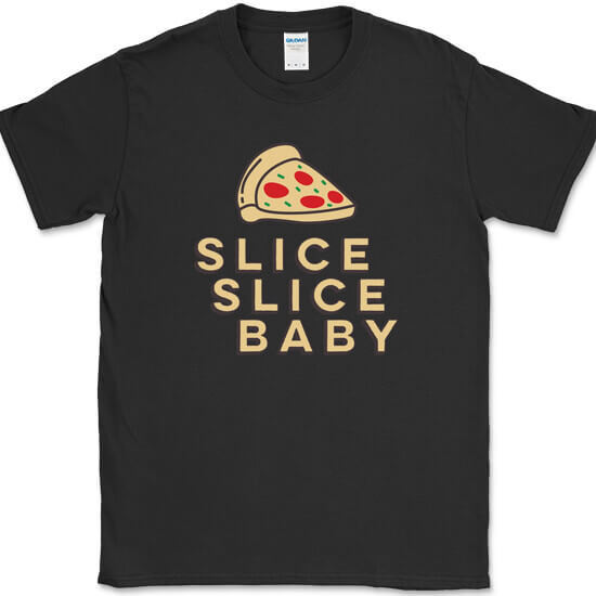 Slice Slice Baby T-Shirt Funny Pizza Ice Ice Food Humor Graphic Tee gallery