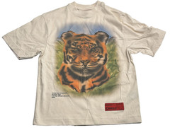 CHNGE Men Sumatran Tiger Endangered Crew Neck Short Sleeve T-Shirt Off White 3XL