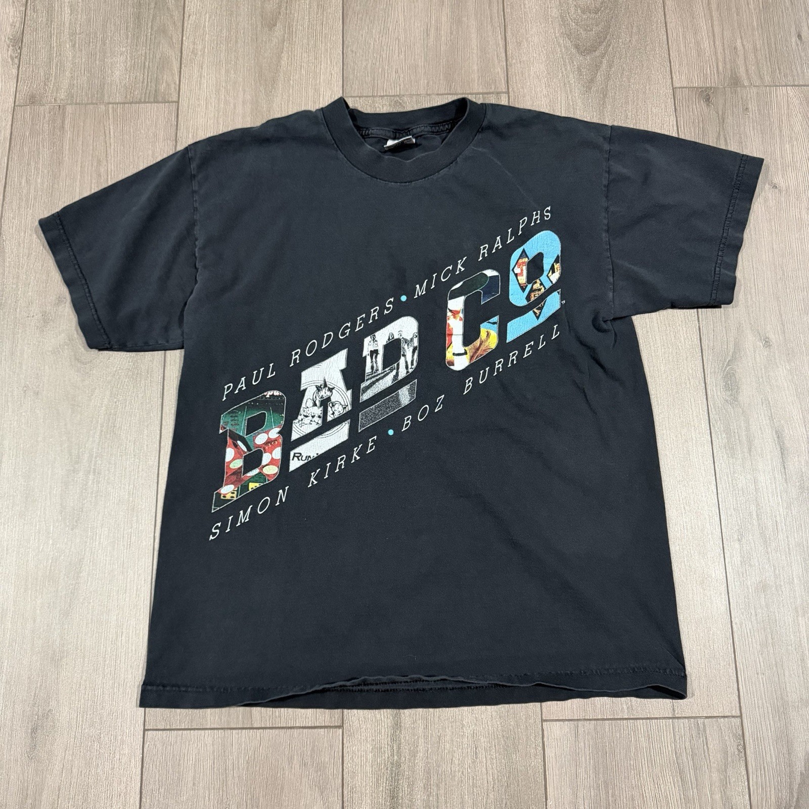 Vtg Bad Company Shirt Mens Black Large US Tour Rock Band 90s Tee Rodgers Mick