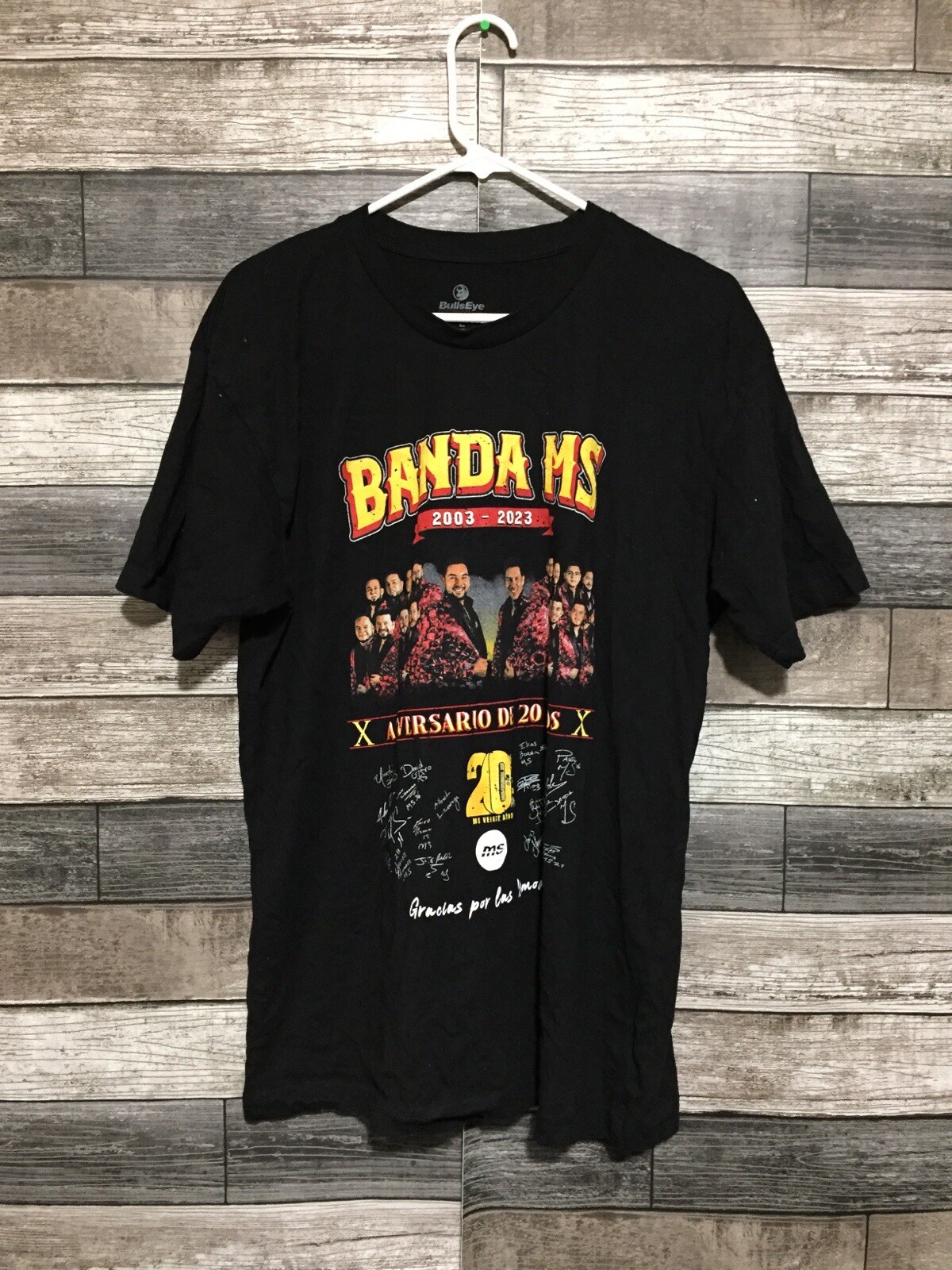 Banda MS 2003-2023 20th Anniversary Tour T Shirt Men’s L Black Bullseye gallery