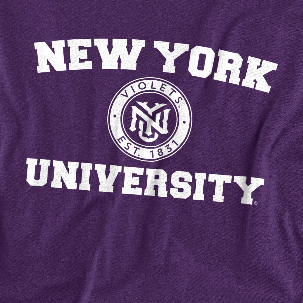 New York University Adult T-Shirt Circle Logo, Purple, S-4XL gallery