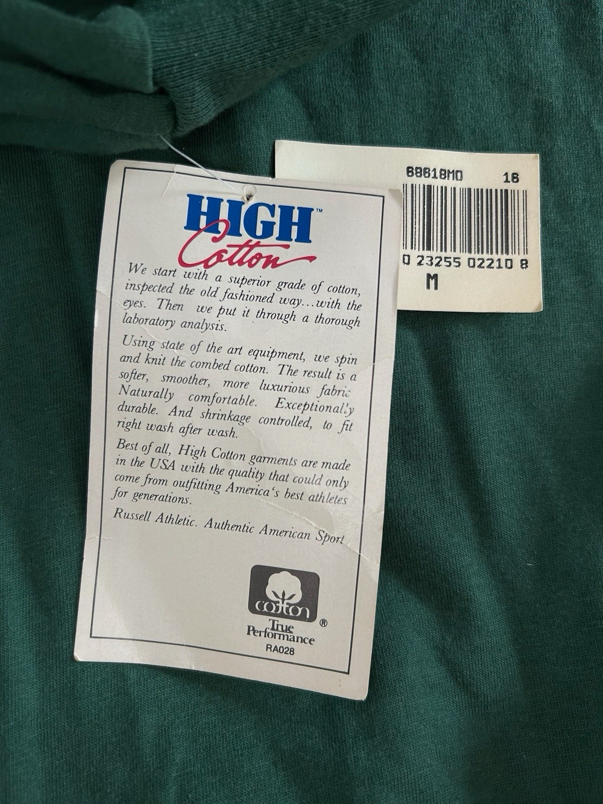 vintage russell athletic high cotton mock neck shirt mens size medium NWT 90s gallery