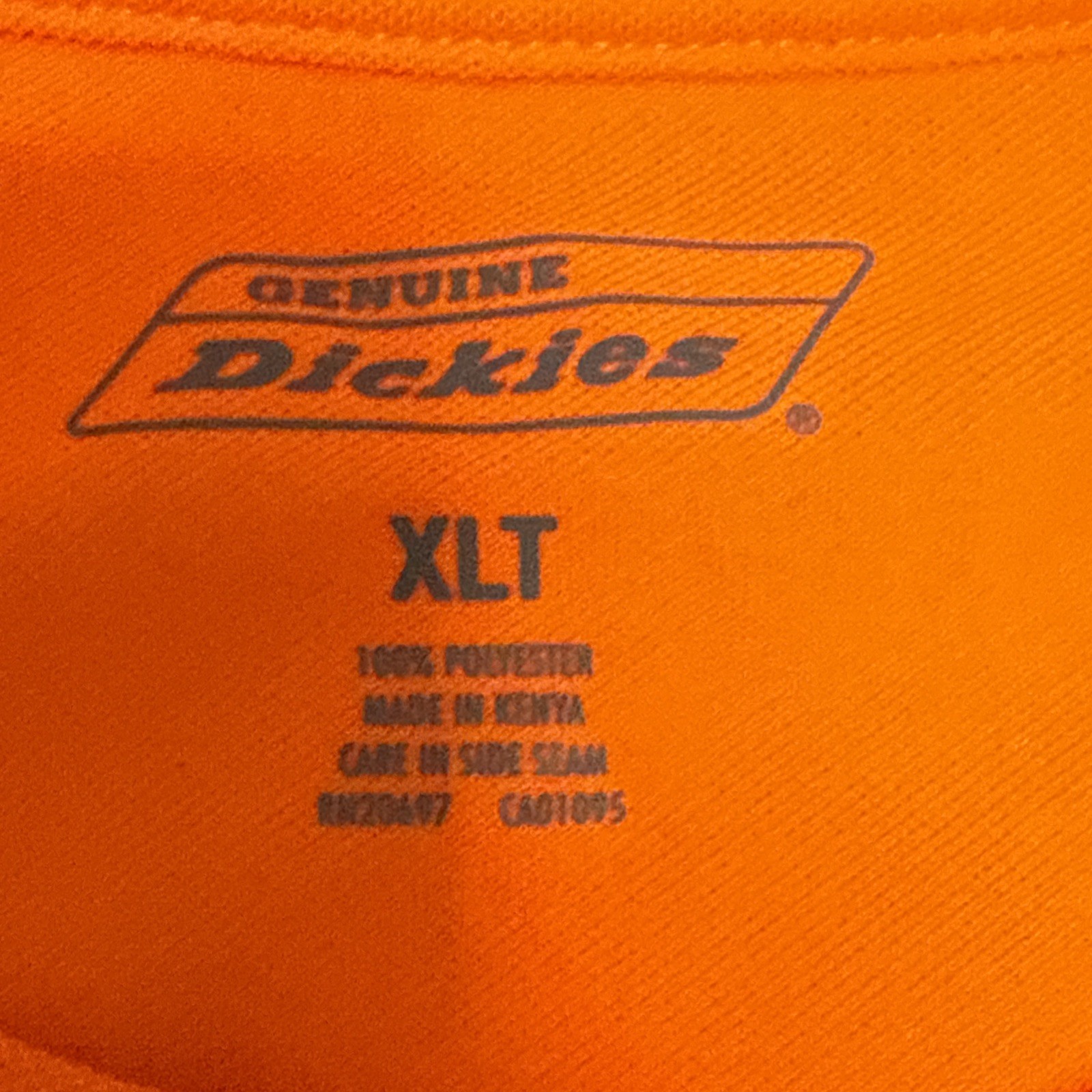 Dickies Neon Orange Heavyweight Pocket Work Tee Shirt Mens XLT Short Sleeves gallery