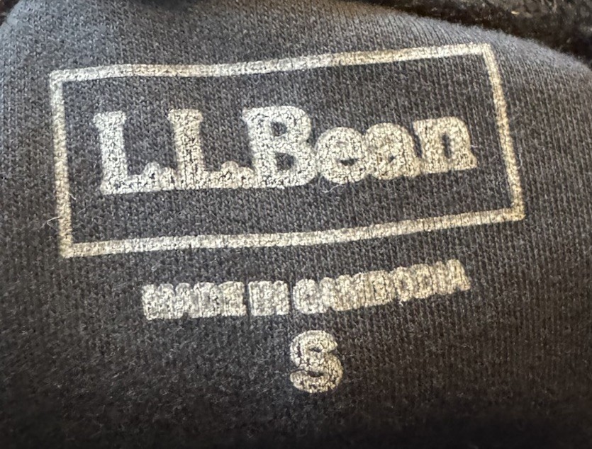 L.L.Bean Mens Small Mock Neck Shirt Black 100% Cotton Long Sleeve gallery