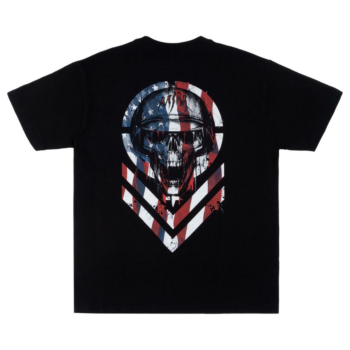 Metal Mulisha Street Bike Motor Cross Americana Tattoo Art Mens Tee PAT CHEVRON