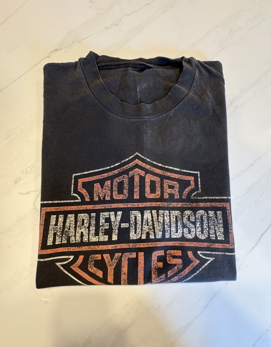 VTG ‘98 Harley-Davidson Motorcycles Badge Logo T-shirt Sz L Black Biker Chopper gallery