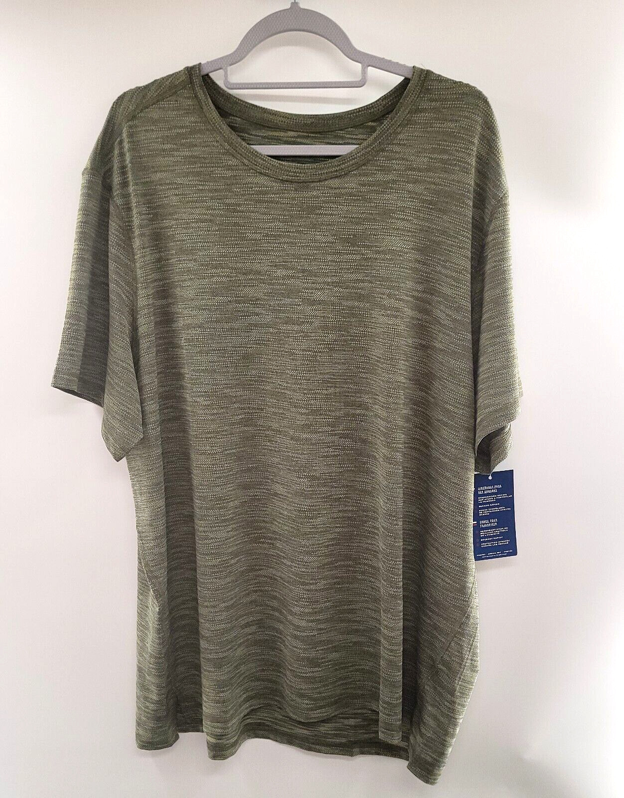 NWT 2XL Champion Double-Dry Anti-Odor Small Logo Performance T Shirt Olive Green