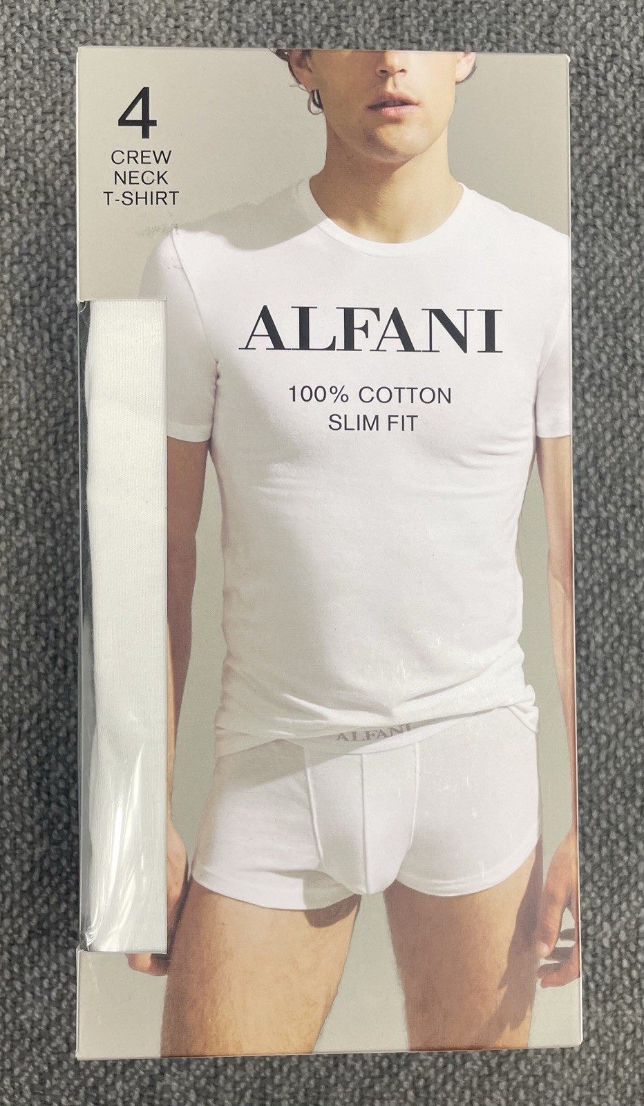 ALFANI Men's XXL 4-Pack Slim-Fit Solid Cotton Undershirts 4 Total Shirts NWT gallery
