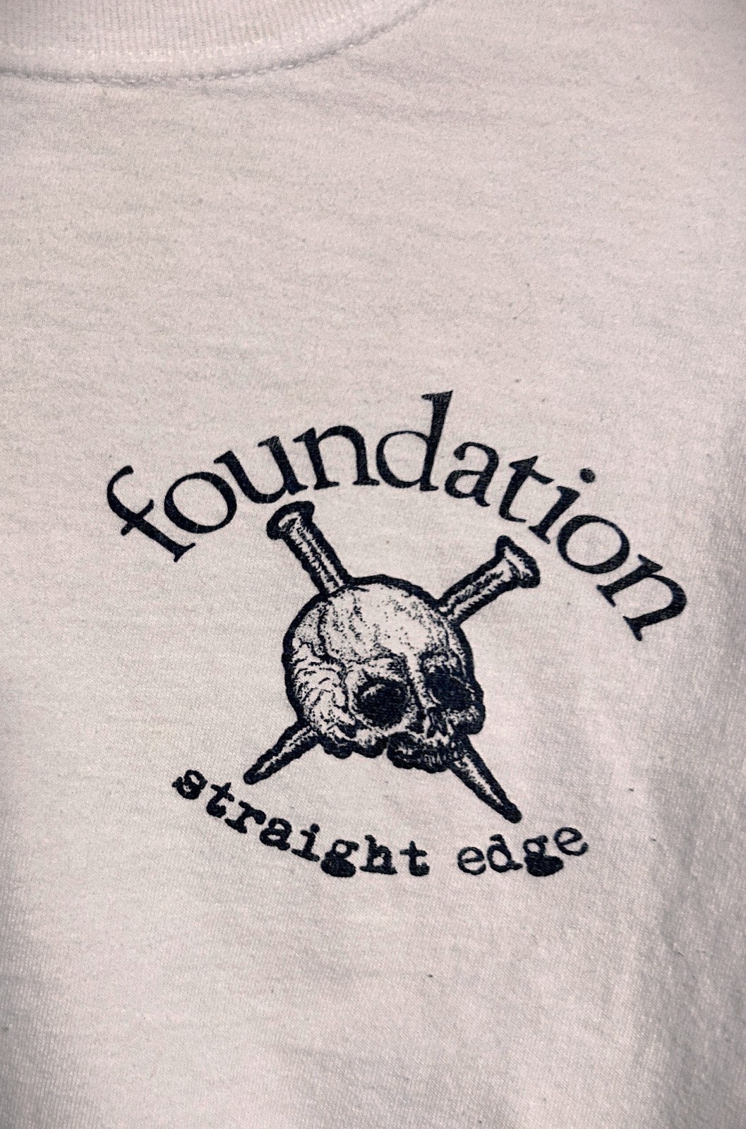 Foundation Hardcore Band Pale Yellow T-Shirt Straight Edge Size Small gallery