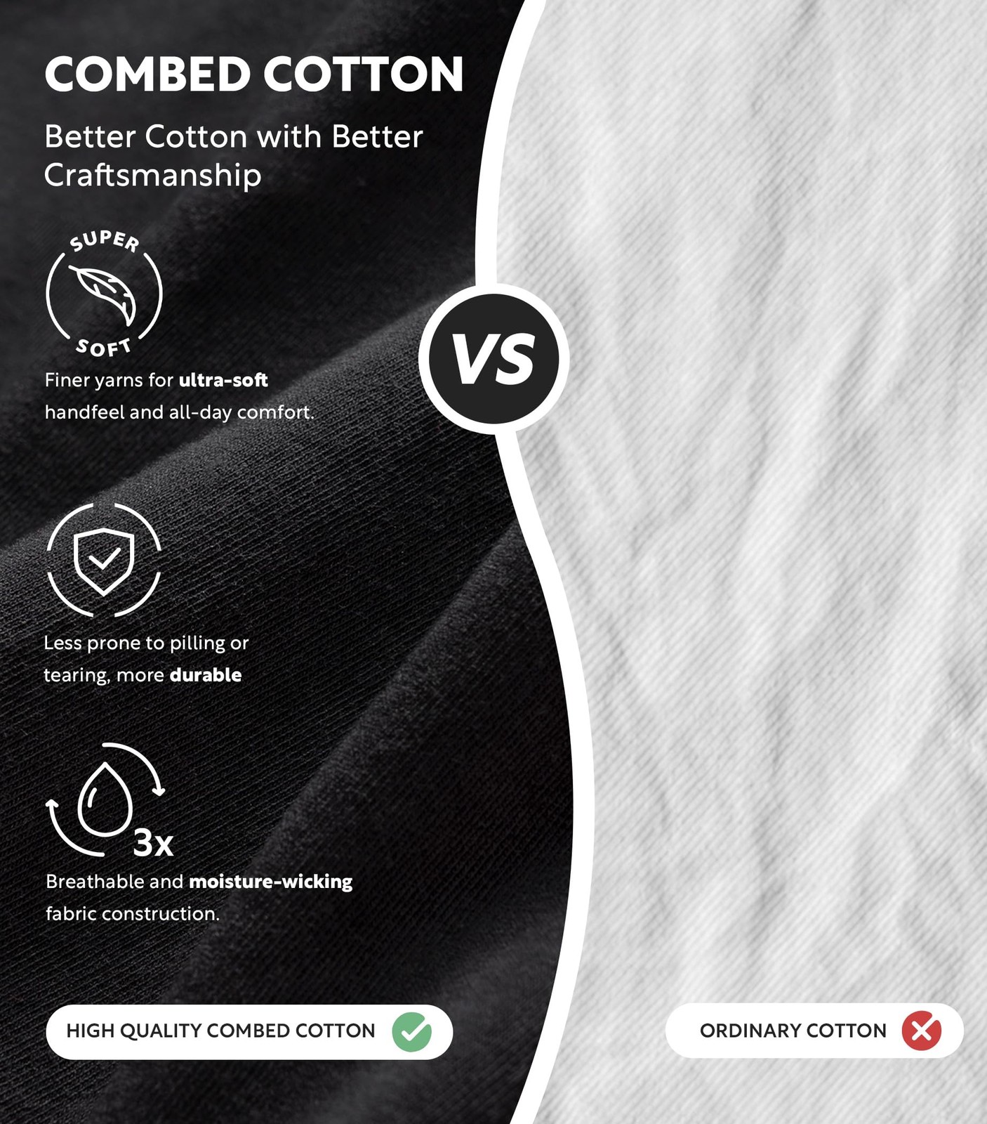 Men's Undershirts Combed Cotton T-Shirt Fit Soft Moisture-Wicking Undershirt ... gallery