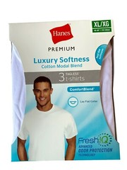 Hanes® Premium® Men’s Cotton Modal Crew Undershirt 3pk “LUXURY SOFTNESS”