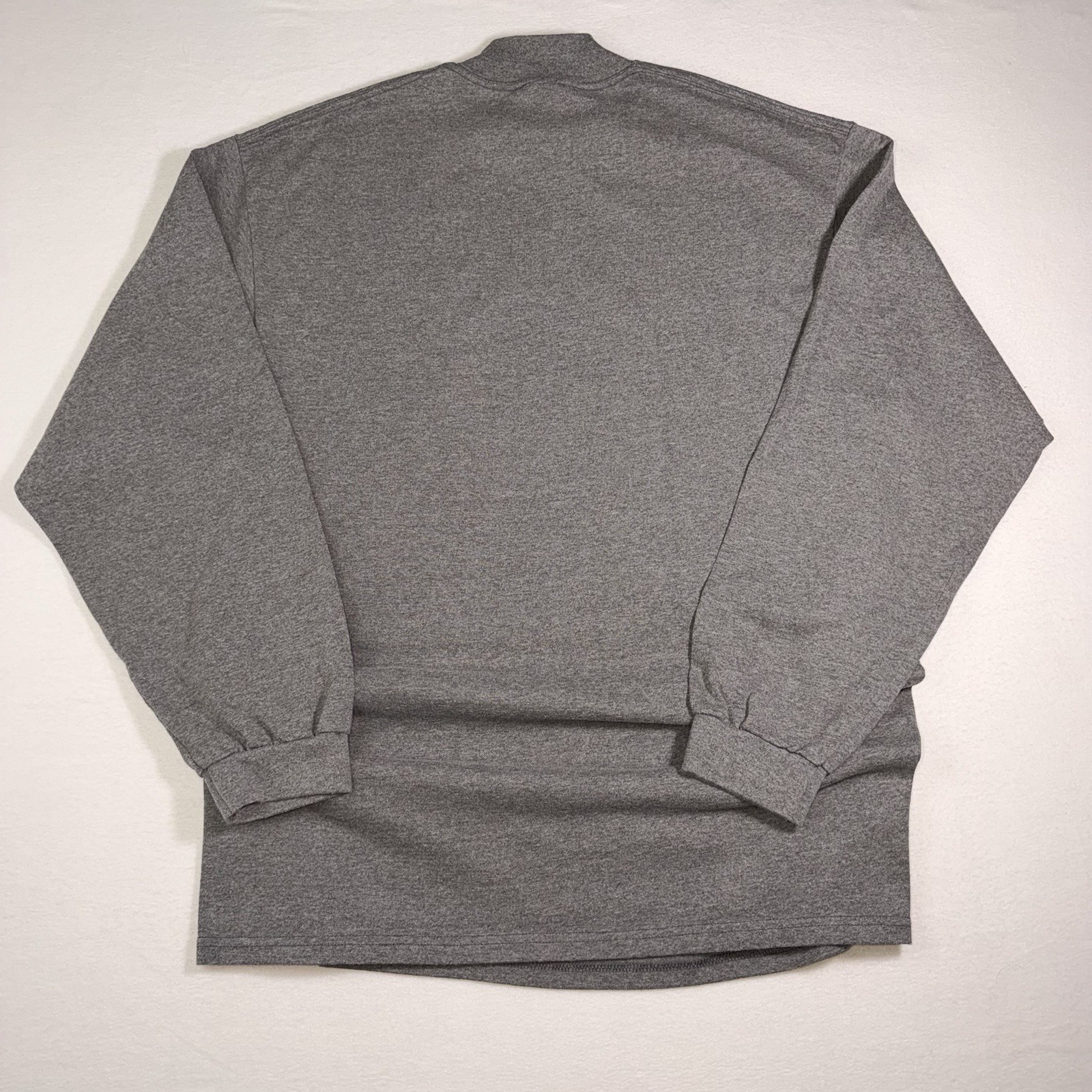 Vintage Nike Mock Neck Long Sleeve Shirt Gray USA Made Swoosh XL Y2K gallery