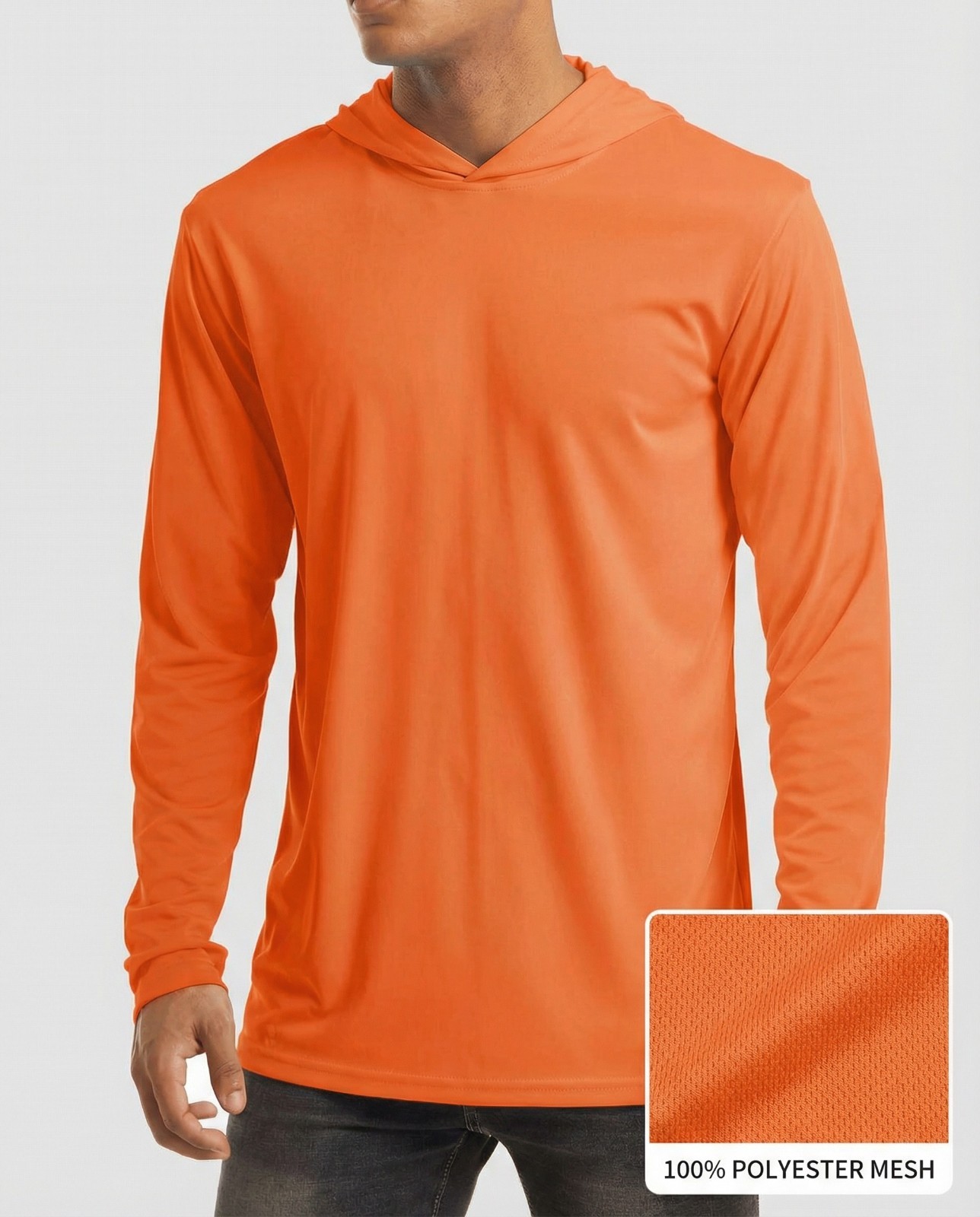 Men’s Quick Dry Performance Hooded Long Sleeve – Dry Fit Athletic Shirt gallery