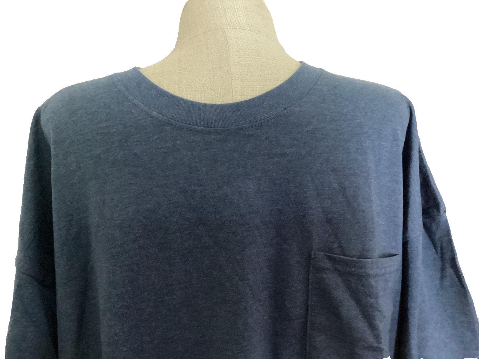 ATHLETIC WORKS Breathable Navy Short Sleeve Crew Neck Pocket T-Shirt Sz 2XL* gallery