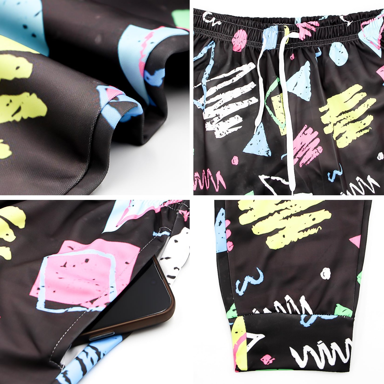80s 90s Mens Joggers Pants Sports Funny Workout Running Printed Retro Sweatpa... gallery